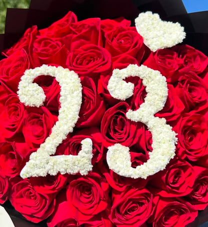 Number Baby’s Breath Topper