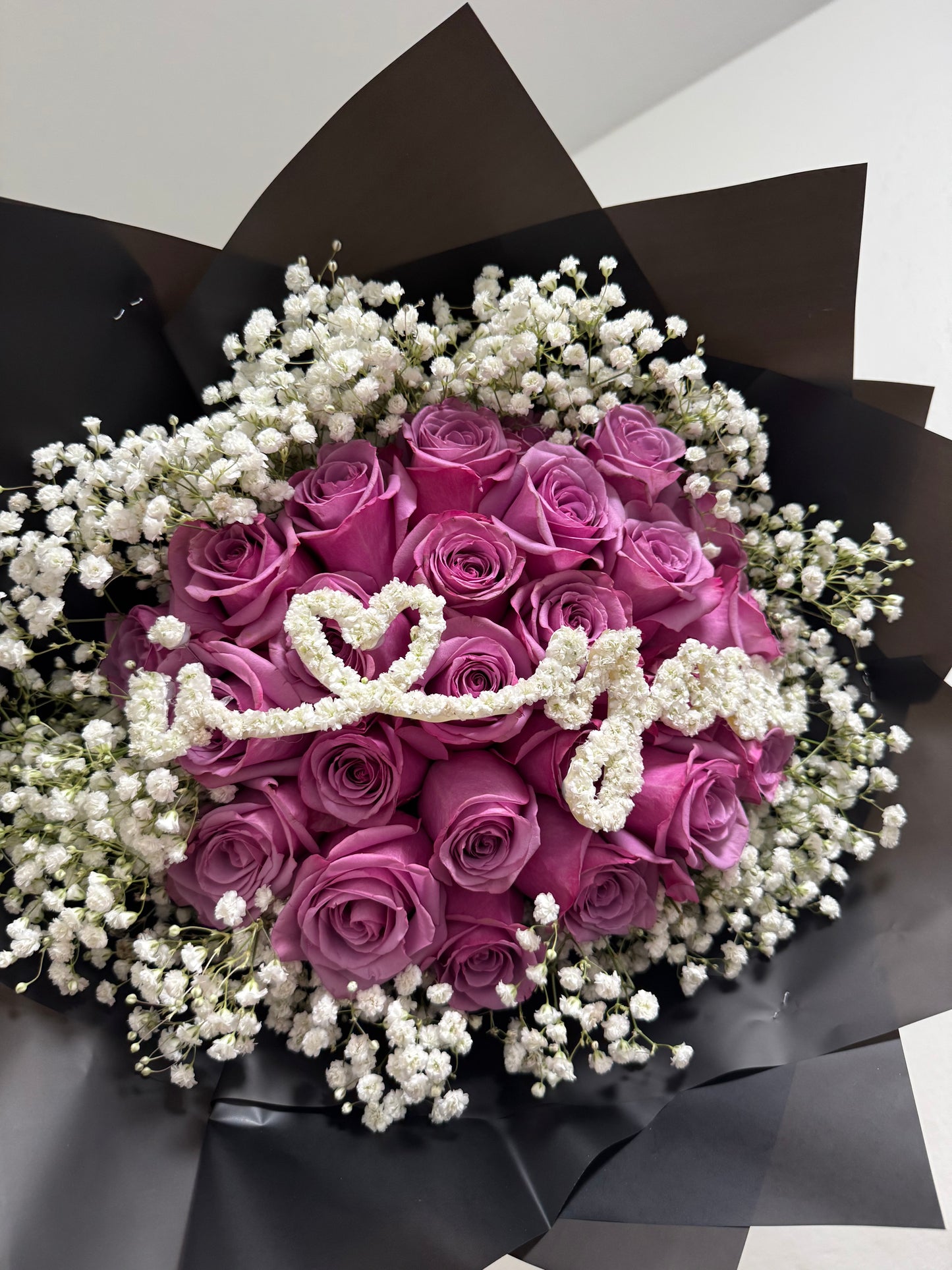 I Love You Baby Breath Topper