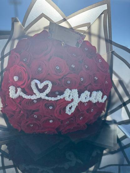 I Love You Baby Breath Topper