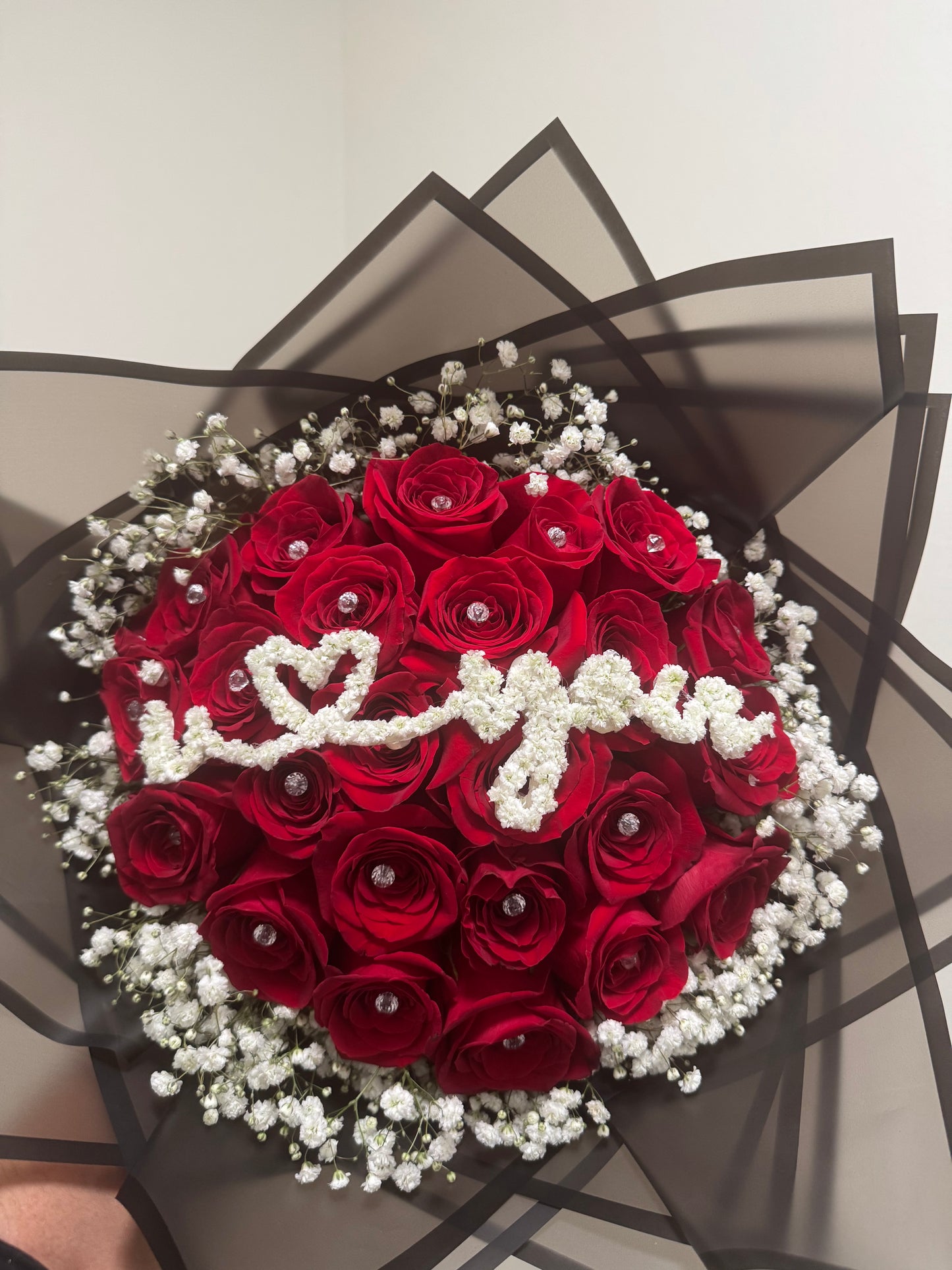 I Love You Baby Breath Topper